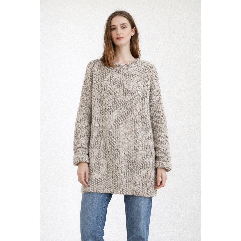 Vanessa Bruno Linen Wool Chunky Oversized Sweater Size 1‎ French Minimalist Luxe